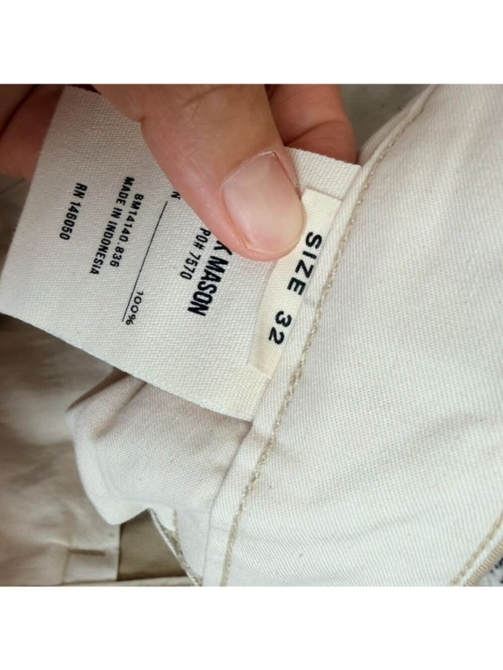 Buck Mason Paperback Twill Chino Pants Men's Size 32 K68 - Picture 11 of 15